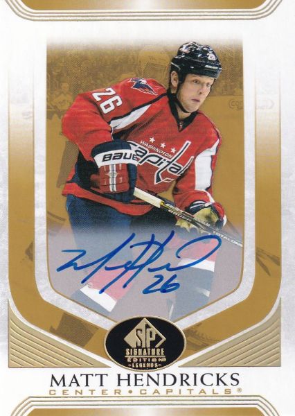 AUTO karta MATT HENDRICKS 20-21 SP Signature Legends Gold Spectrum Autograph číslo 228